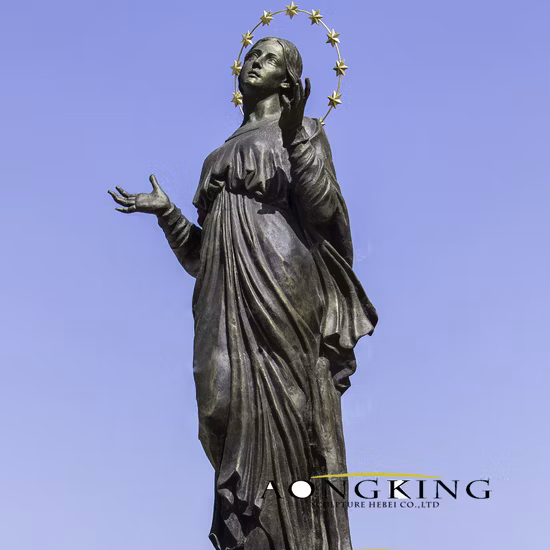 Outdoor Tall Religious Figure The Sacred Heart of Jesus Bronze Sculpture