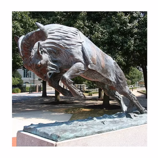 Bronze Statue American Bison Scott Rogers Legacy Gallery