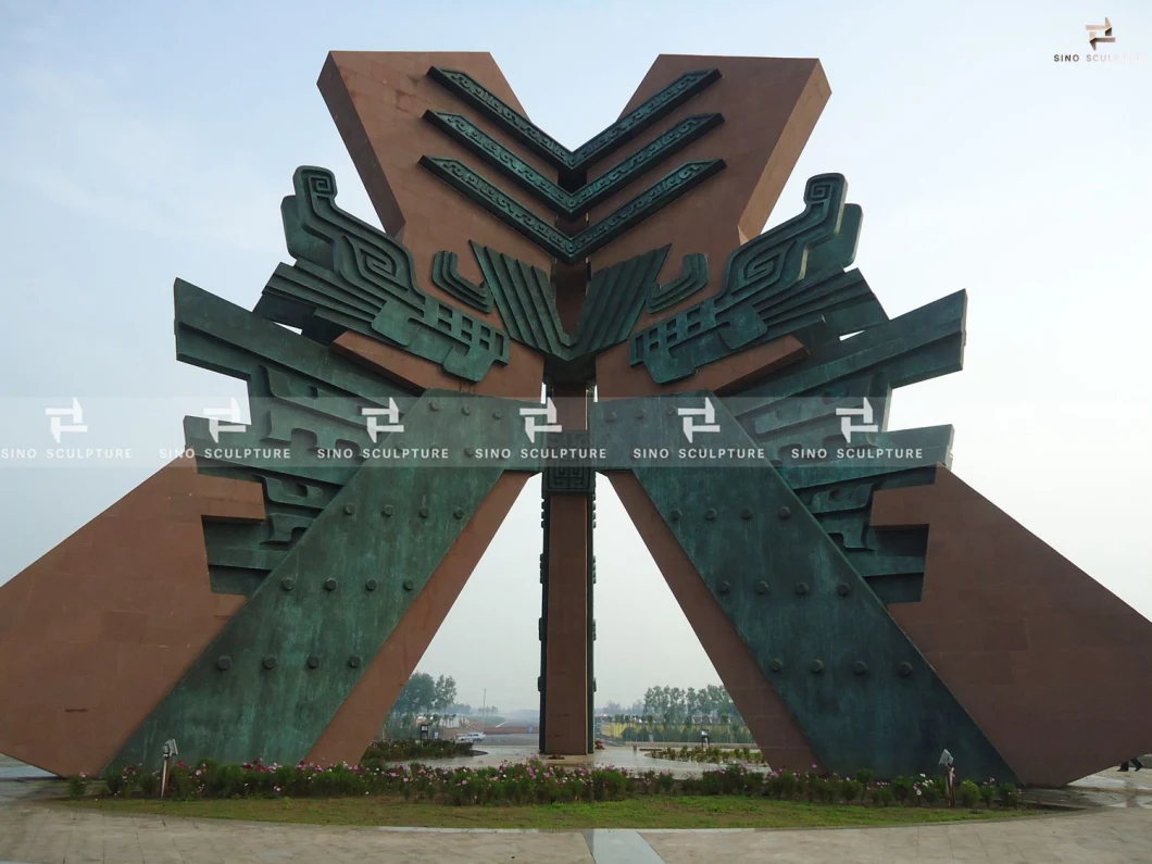 Large Modern Bronze Sculpture as a Landmark