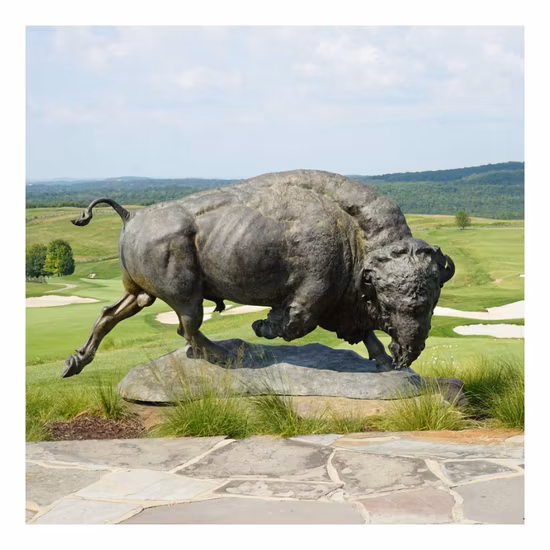Bronze Statue American Bison Scott Rogers Legacy Gallery