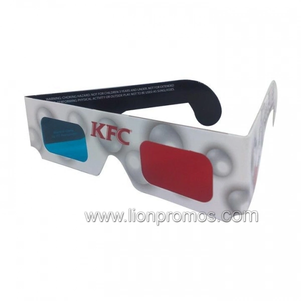 Custom Printing Promotional Gift 3D Red Cyan Glass for Movie