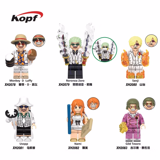 Kt1005 аниме мультфильм одна деталь Зоро сэр крокодил Намие Робин Луффи мини строительные блоки фигурка для коллекции игрушек